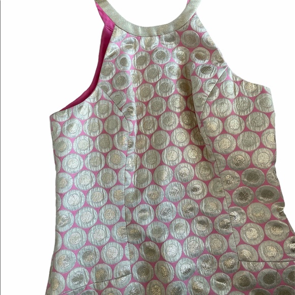 Gold and Pink Lilly Pulitzer dress - Picture 3 of 6